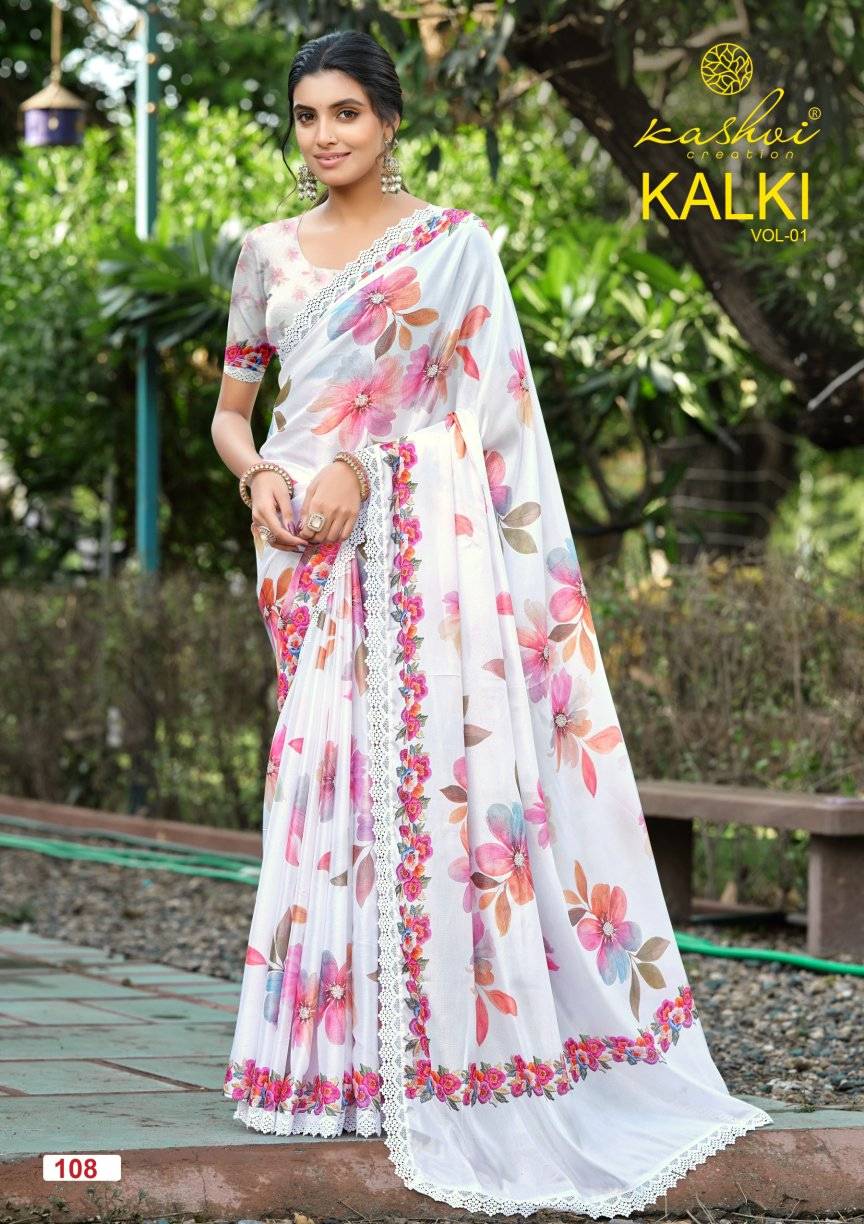KALKI VOL. 01 By KASHVI CREATION 101 To 108 Series Indian Traditional Wear SILK sarees At Wholesale Price